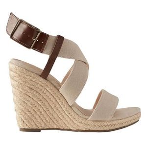 Banana Republic Beige Espadrille Wedges